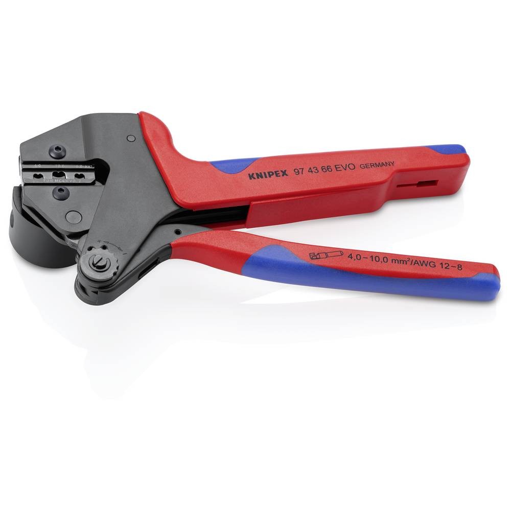 Pince à sertir Knipex MC4 EVO2 97 43 66 EVO pour connecteurs solaires de 2.5 à 6 mm²