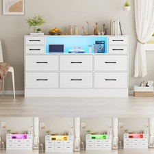 10 Drawers Chest of Drawers Bedside Cabinet Storage Bedroom Furniture Non-woven