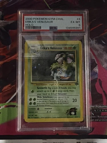 Pokémon TCG Erika's Venusaur Holo Rare Gym Challenge 4/132 Unlimited Psa 6