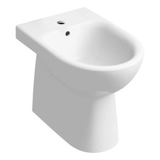 Bidet a terra serie Selnova, filo parete, ceramica bianca GEBERIT