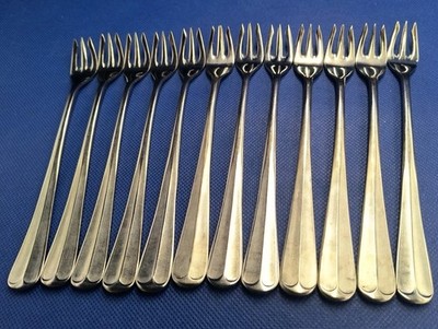 Set of 12 Northland Oneida BEEFEATER pattern stainless cocktail forks Japan