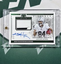 2019 PANINI IMPECCABLE ANTONIO BROWN ELEGANCE PATCH AUTO EMERALD /3 *SCRATCH*