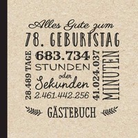 Vintage GäStebuch Zum 78. Geburtstag FüR GlüCkwüNsche &