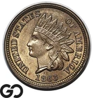 1863 Indian Head Cent Penny Solid Gem BU++