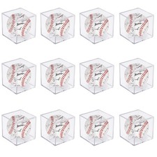 12Pack Baseball Display Case Acrylic Cube - UV Protected Acrylic Baseball Holder