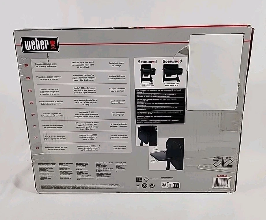 "Mesa auxiliar Weber Searwood 600/XL 600 16"" parrilla plegable estante parrilla ENVÍO GRATUITO" Foto 2 de 3