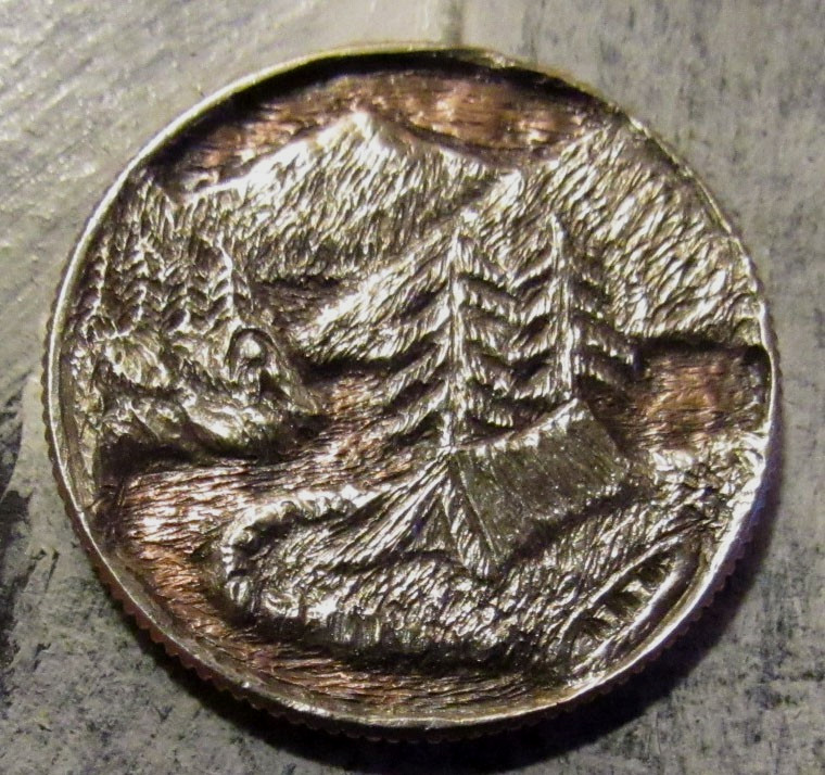 Deep Carved Hobo Nickel, Prime Camp Spot