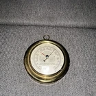 Vtg Swift & Anderson Wall Barometer 5" Round Brass Color, Boston, Mass, USA