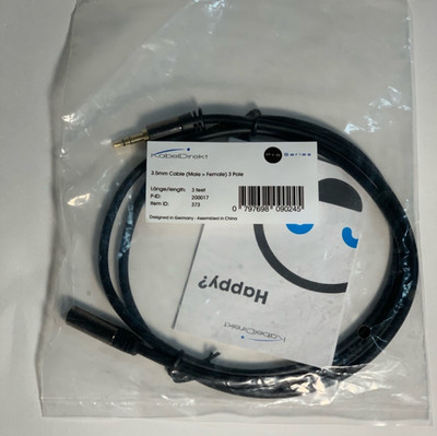 Kable Direct 3.5 mm male    3.5 mm Female sterio adio cable