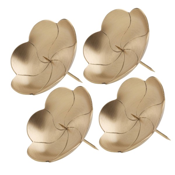 4X Adventskranz Kerzenteller Ø12Cm Kranzteller Lotos Messing Gold Weihnachtsdeko-image