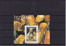 SA30d Guyana 1989 Painting Saint Anne the virgin and the child used minisheet