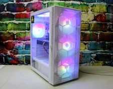 Custom White Gaming Desktop PC Intel Core i7 3.40 Quad 32 GB SSD Nvidia RTX 5060