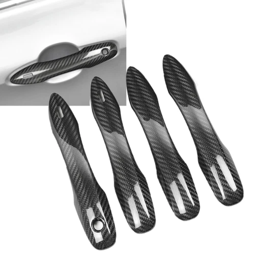 Real Carbon Fiber Exterior Smart Sensor Entry Door Handle Cover Fits 18-26 Camry