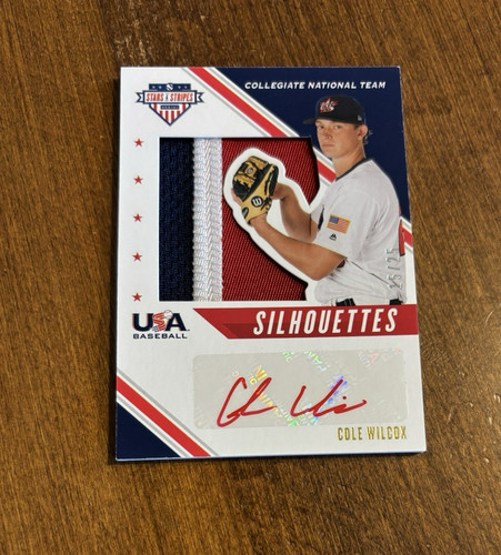 Cole Wilcox 2020 USA Baseball Stars Game Patch Red Ink Auto Georgia Mariners /25