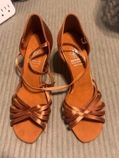 Supadance Women's Brown Strappy Open Toe Ballroom Dance Shoes