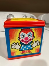 Jack in Box Vintage 1976 Mattel USA Jack in the Music Box Tested Works Scary 