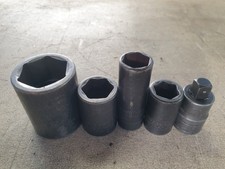 Snap-On IMPACT Sockets 3/8" Drive SIMFM15 and 1/2" IMM + Adapter 1/2 to 3/8 PA4E