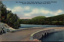 POSTCARD ARCADIA NATIONAL PARK MAINE VIADUCT OVER OTTER CREEK