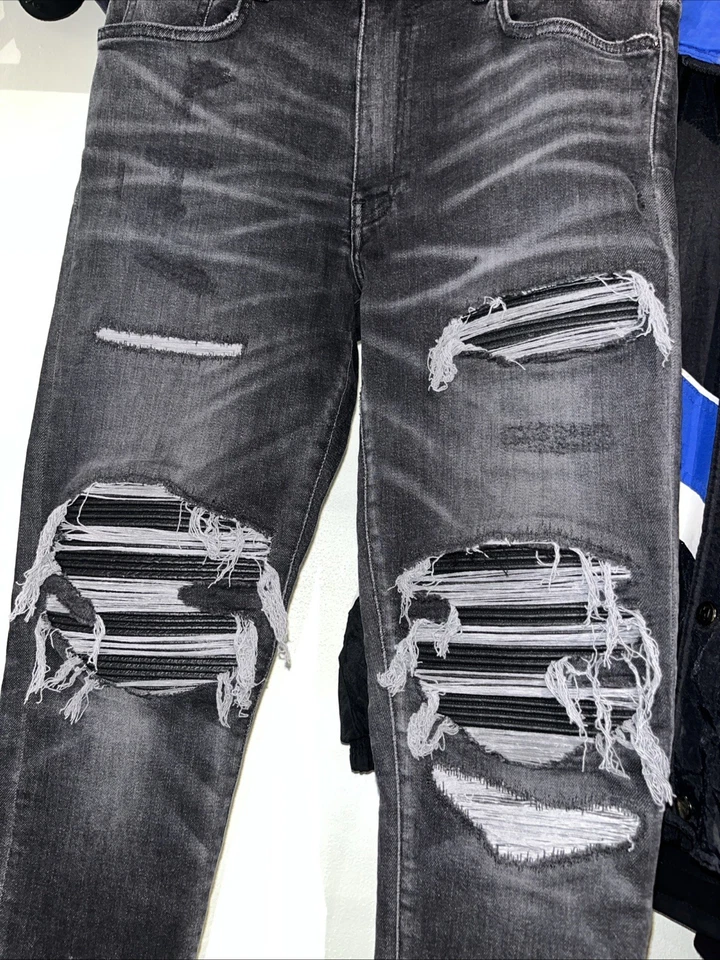 Jeans de mezclilla negros Amiri 33 X 32 AUTÉNTICOS Foto 2 de 4
