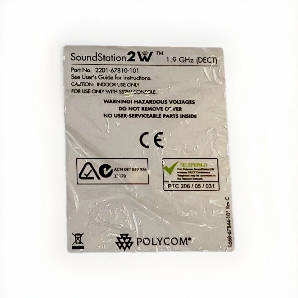 Polycom 2201-67810-160 SoundStation 2W Conference Phone Transceiver, No Cable - Image 2 of 4