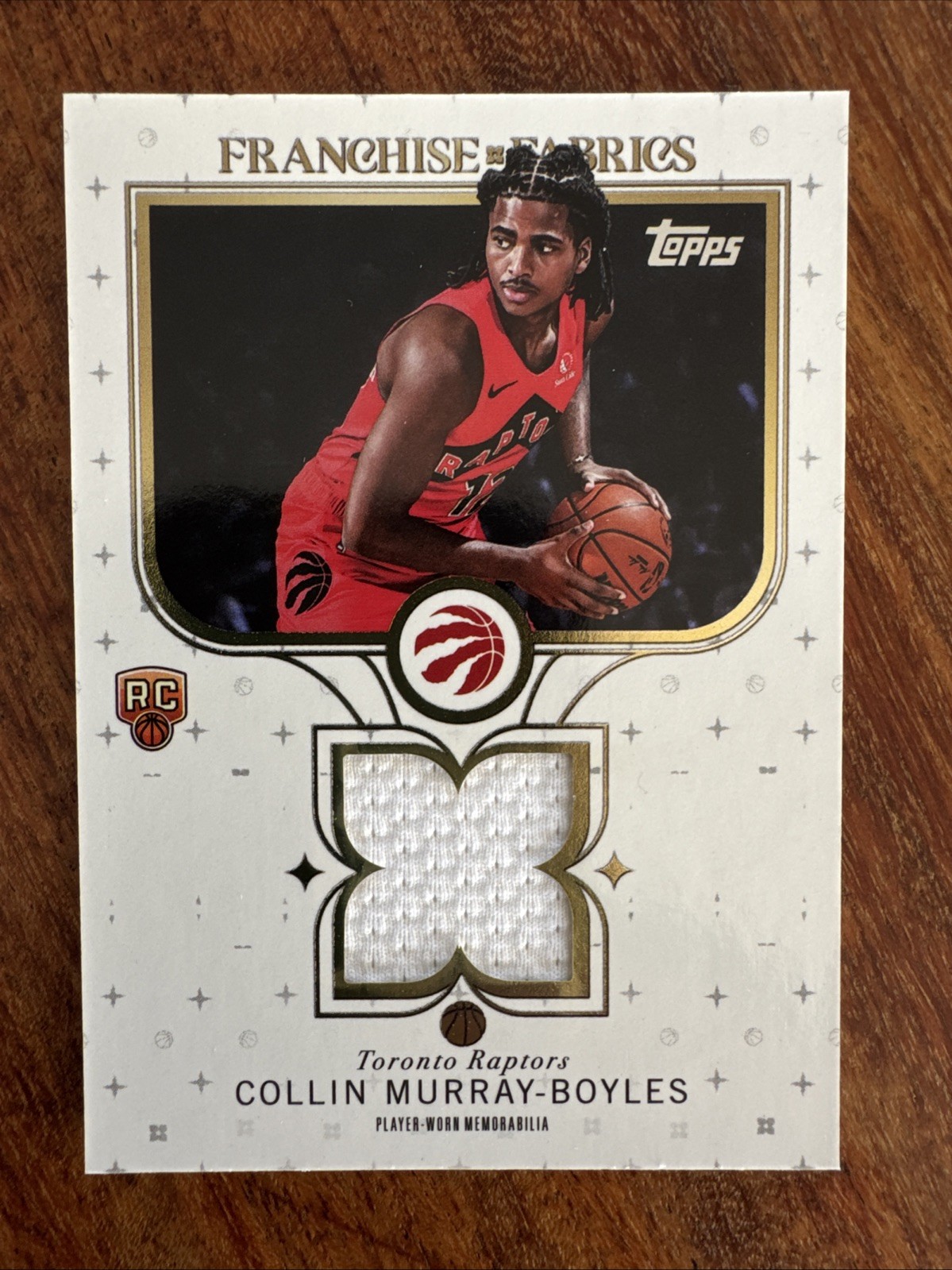 2025-26 Topps Collin Murray-Boyles Franchise Fabrics RC Jersey #FF-CB Raptors