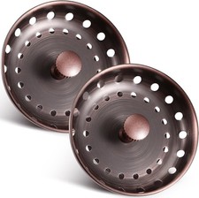2 Pcs Kitchen Sink Stopper Strainer Stainless Steel Drain Strainers Universal