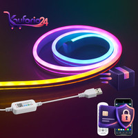 Neon LED Strip 1M RGB IP65 Wasserdicht Mit App-Steuerung Und Fernbedienung