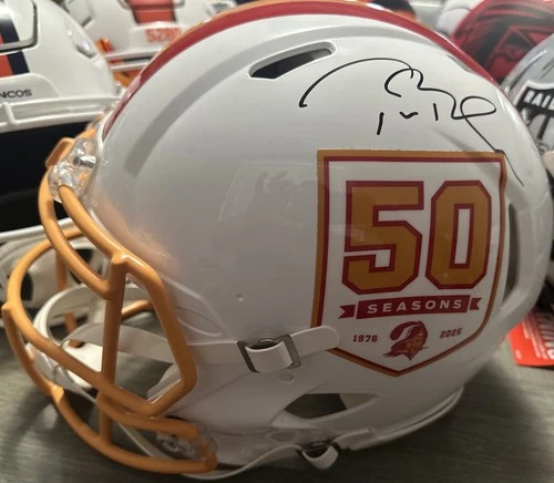 Tom Brady Tampa Bay Signed Speed Helmet Authentic Fanatics 50 Seasons Edition
