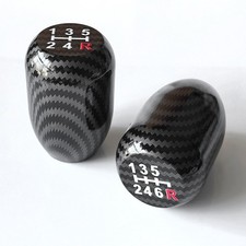 Universal 56 Speed Carbon Fiber Print Gear Shift Knob Manual Racing Jdm Shifter