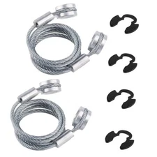2pcs Hood Control Cable with 4pcs Circlips, Hood Release Latch Cable 