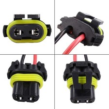  Set of Two 9005, 9006 LED Female Pigtail Headlight Fog Light Adapter Wiring Ha