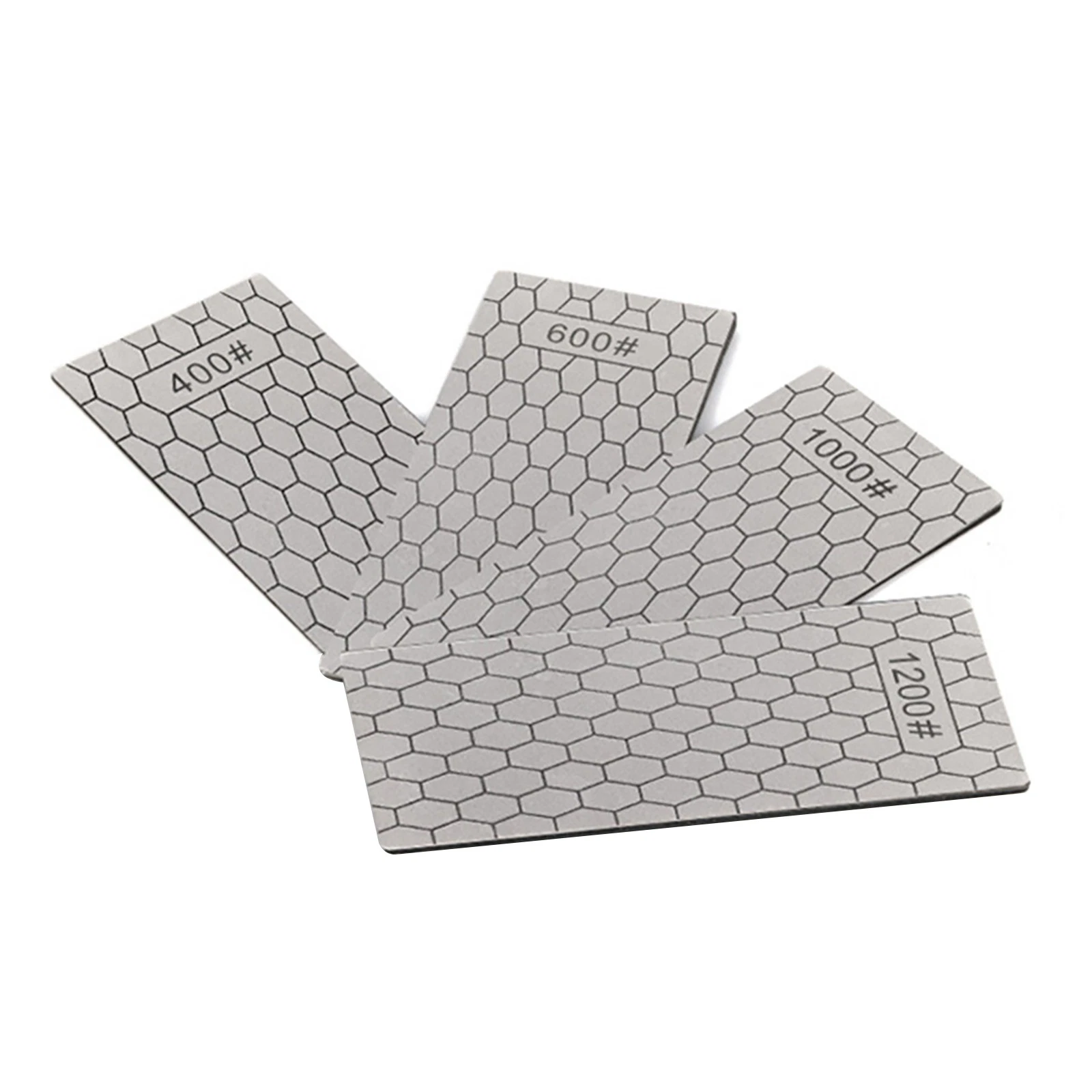 New 4Pcs/Set 400 600 1000 1200 Grit Honeycomb Diamond Knife Sharpener Plate