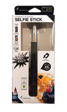 Selfie Stick Extra Long 43 Inch Extension with Device Mount by Travelocity Black