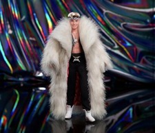 Barbie The Movie Ken Doll in Faux Fur Coat Black Fringe Vest New In Box