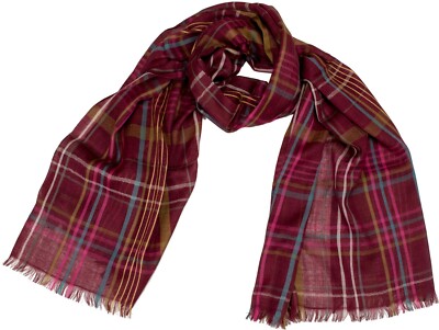 Schal, Karo Tartan 50% Wolle 50% Seide wool silk ècharpe foulard