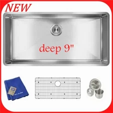 Elkay Crosstown 36-1/2" Single Bowl Kitchen Sink *EXTRA DEEP 9"*