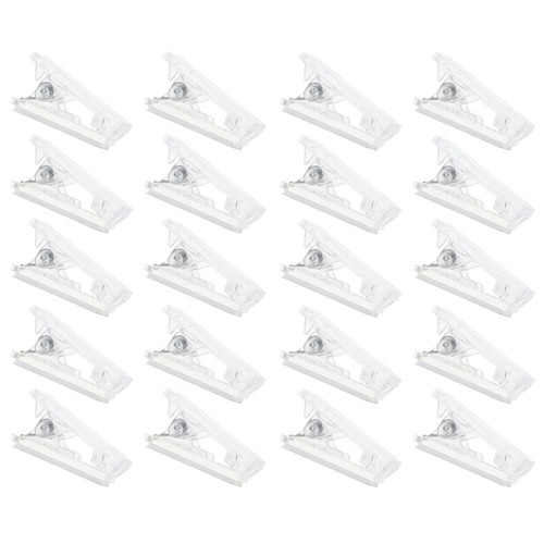 20 Pezzi Porta Badge Clip a Molla Clip Adesiva per Appendere Arazzi - Foto 4 di 12