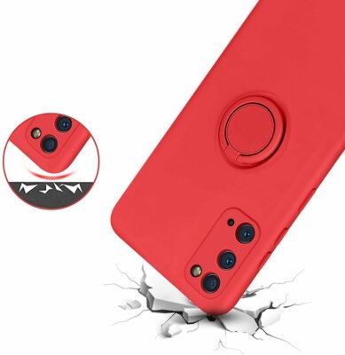 FÜR XIAOMI REDMI NOTE 10s - GRIP Back Case Hülle Tasche Cover Schutz ROT 