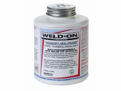 Sellador de hilo de tubería multipropósito Weld-On 87730 White Seal Plus con Ptfe 0,5 Pt - Imagen 2 de 2