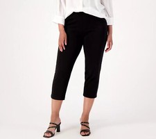 Susan Graver LK Fusion Crop Pants Black 4XL New