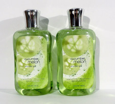 2 Bath Body Works Signature CUCUMBER MELON Shower Gel 10 oz each SEALED