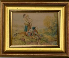 Follower of Birket Foster (1825-1899) - Framed Watercolour, Mother & Children