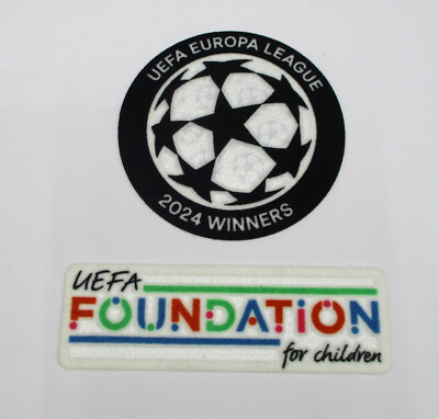 UEFA Europa League Winners 2024 Atalanta Bergamo Set Flock Patch Badge 2024