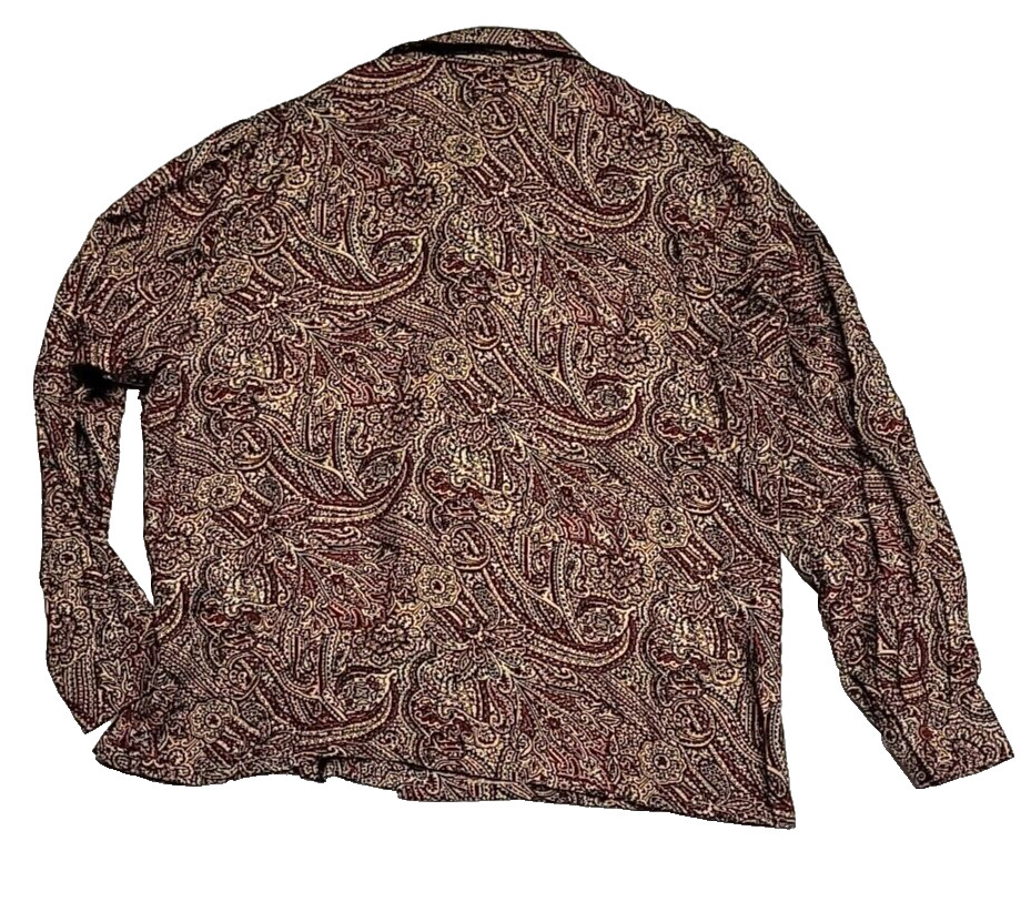 Pendleton Pasiley Pattern Brown Long-Sleeve Butto… - image 8