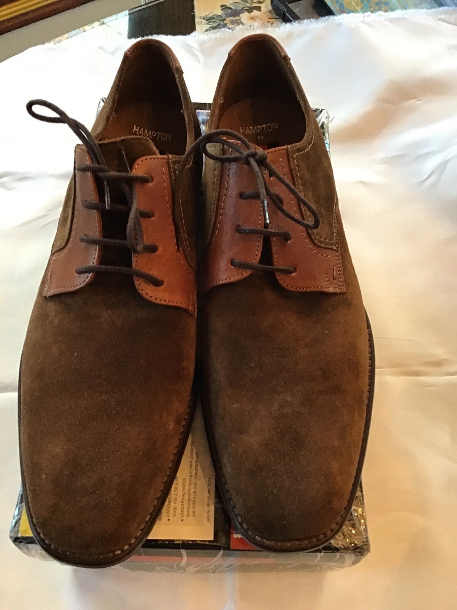 Lloyd of Germany Hampton Oxford Men\'s 10 Olive Green Suede 2 Tone Lace Up Shoes Egon By LLoyd Of Germany Two Tones Of Brown 10M-Oxford #29  main image 4