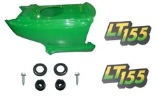 NewLower Hood & Set of 2 Decals Replaces AM131759 AM122876 Fits John Deere LT155