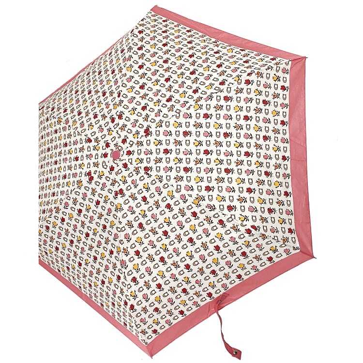 Coach Floral Mini Folding Umbrella in White & Multicolor – Signature CF363  
