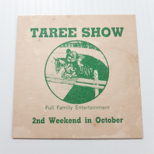 Vintage Drink Coasters Taree Show Horse Jumping Bar Drinks Mancave
