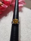 925 Sterling Ring Sz 8" w/ citrine stone color