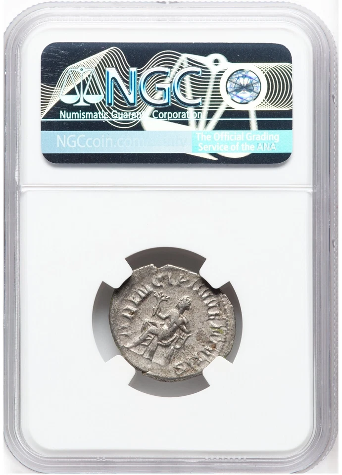 Herennius Etruscus as Caesar NGC XF Apollo Silver Ancient Roman Coin RARE! D119 - Image 4 of 4